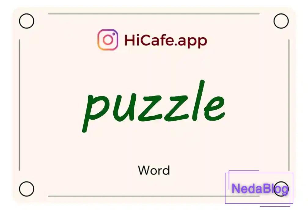 Meaning and usage of puzzle word