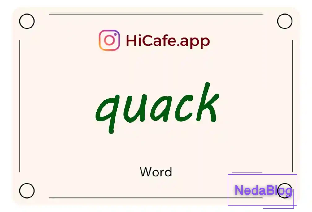 Meaning and usage of quack word