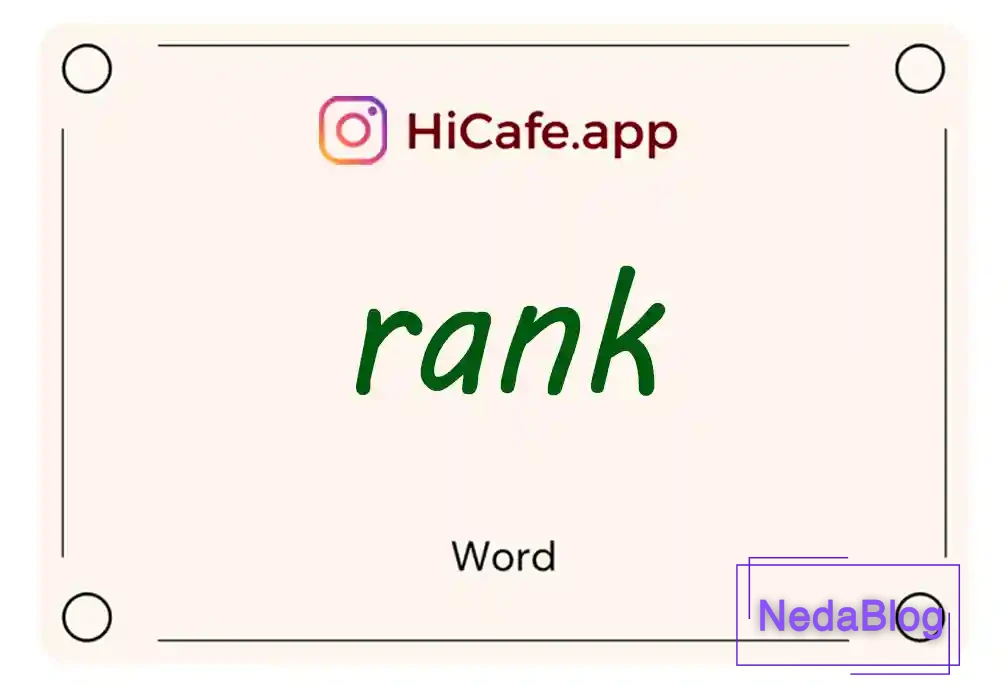 Meaning and usage of rank word