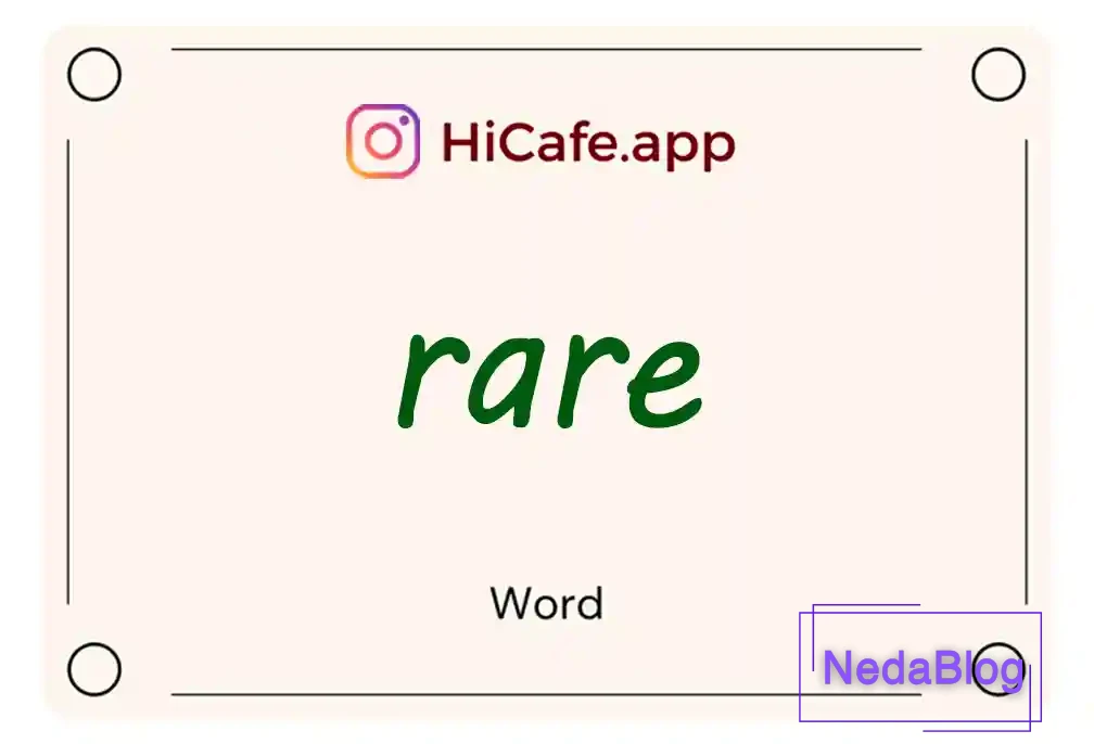 Meaning and usage of rare word