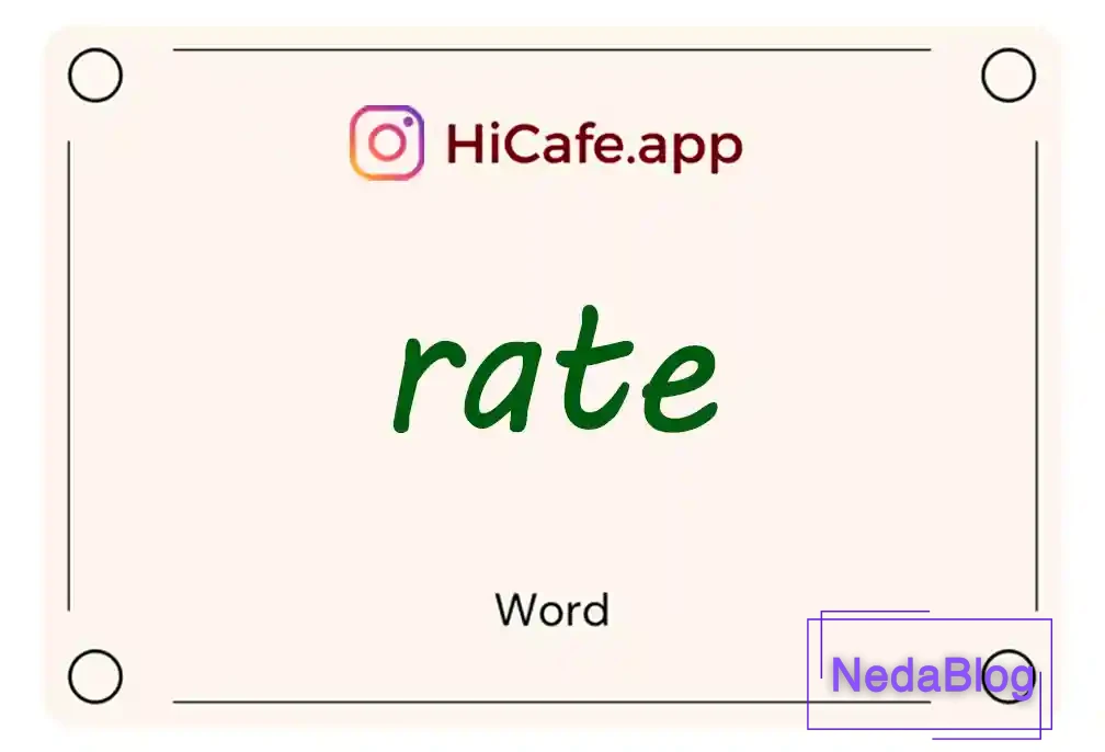 Meaning and usage of rate word