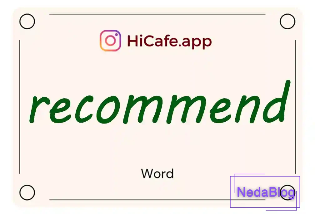 Meaning and usage of recommend word