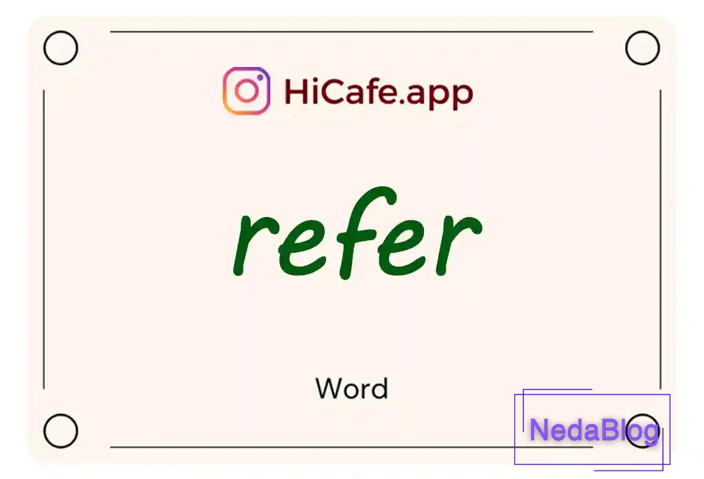 Meaning and usage of refer word