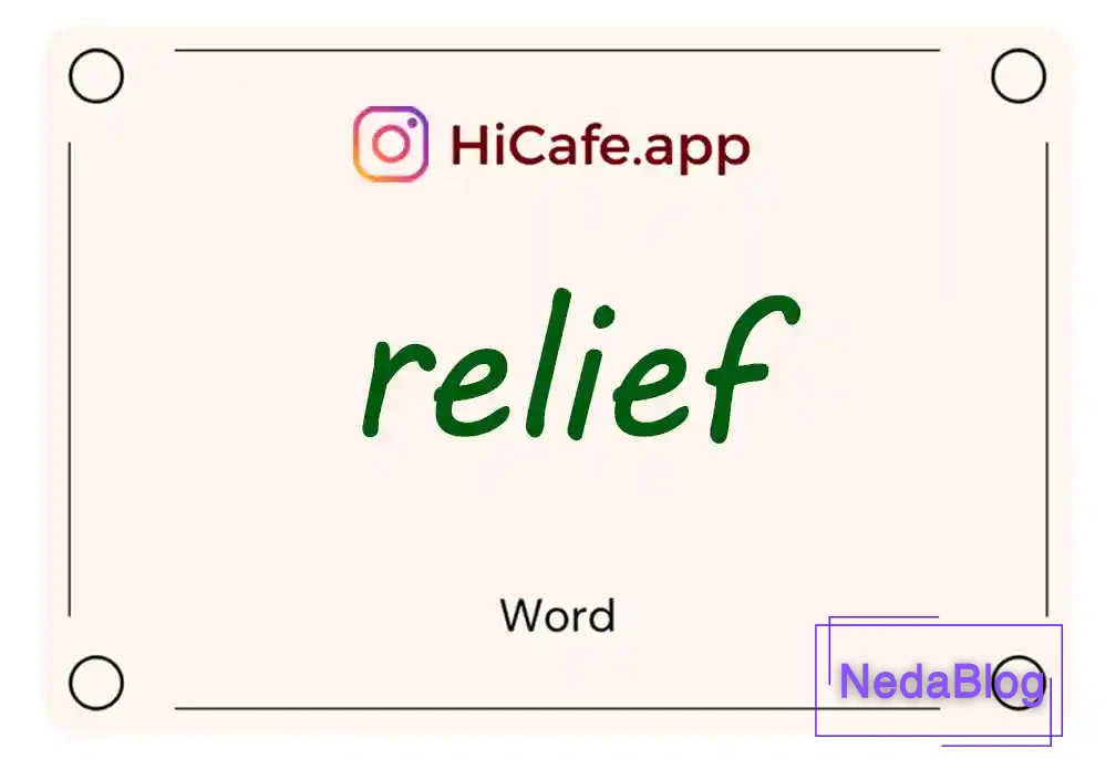 Meaning and usage of relief word