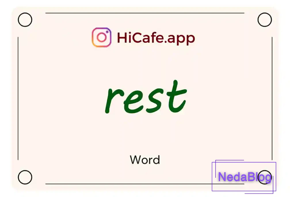 Meaning and usage of rest word