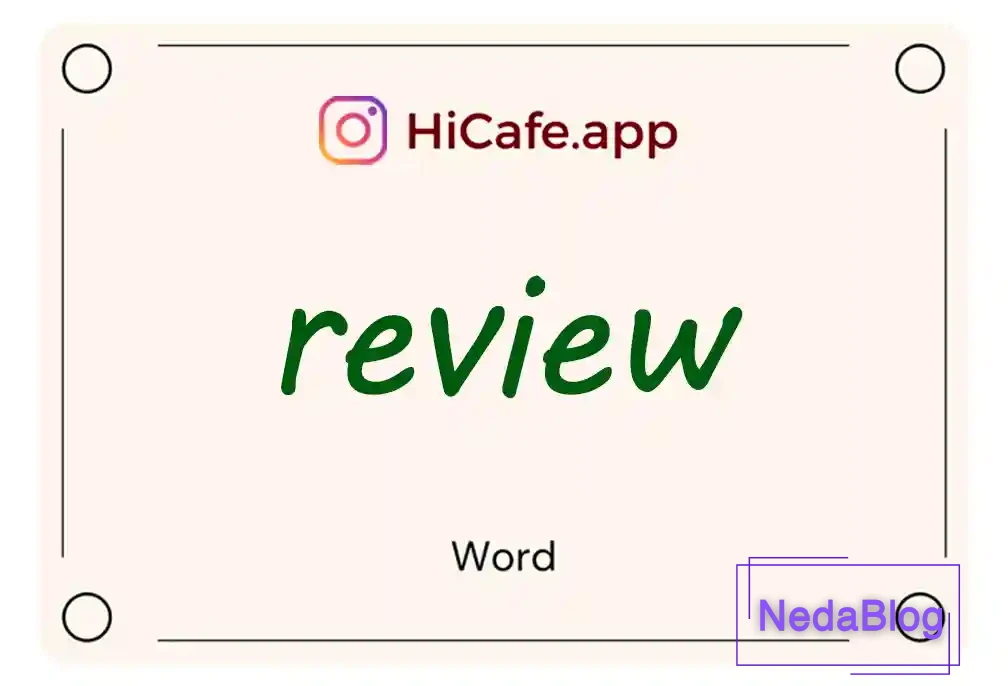 Meaning and usage of review word