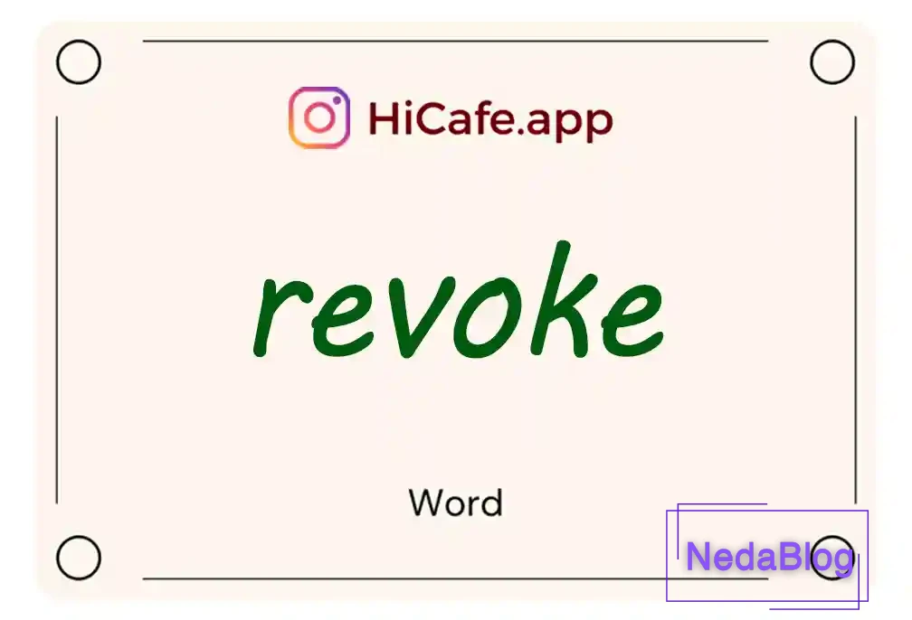 Meaning and usage of revoke word