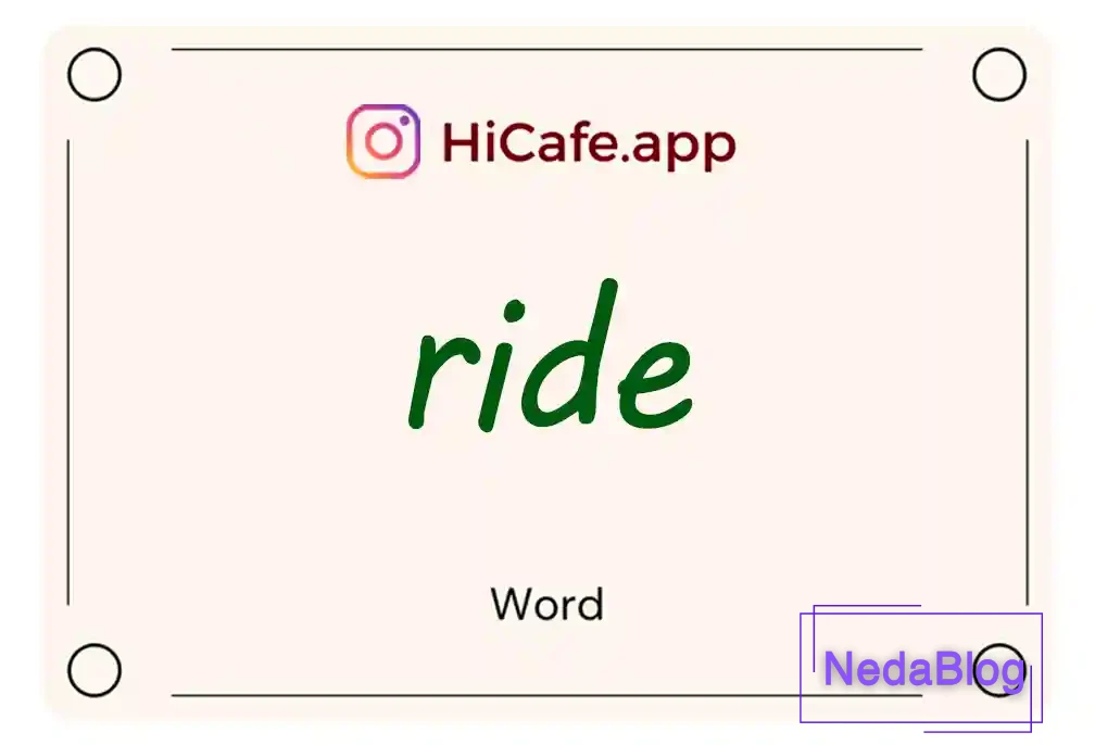 Meaning and usage of ride word