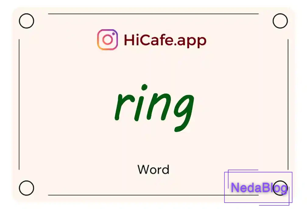 Meaning and usage of ring word