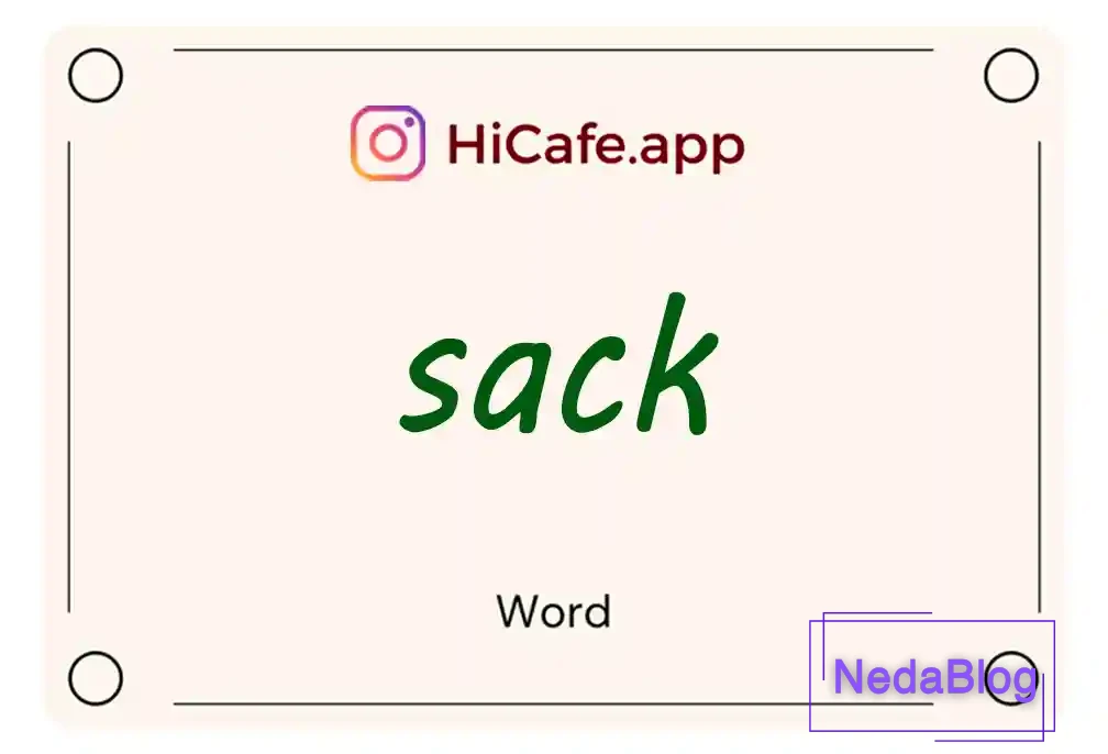 Meaning and usage of sack word