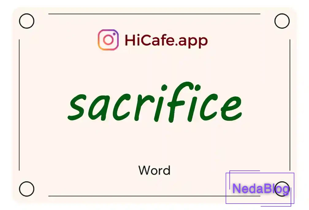 Meaning and usage of sacrifice word