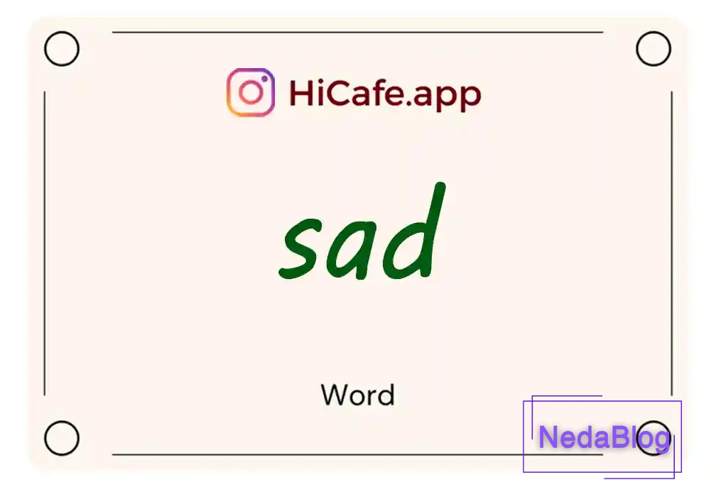 Meaning and usage of sad word