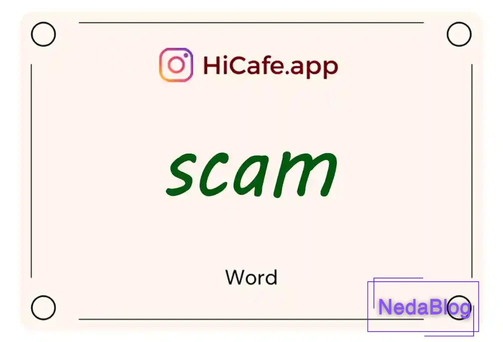 Meaning and usage of scam word