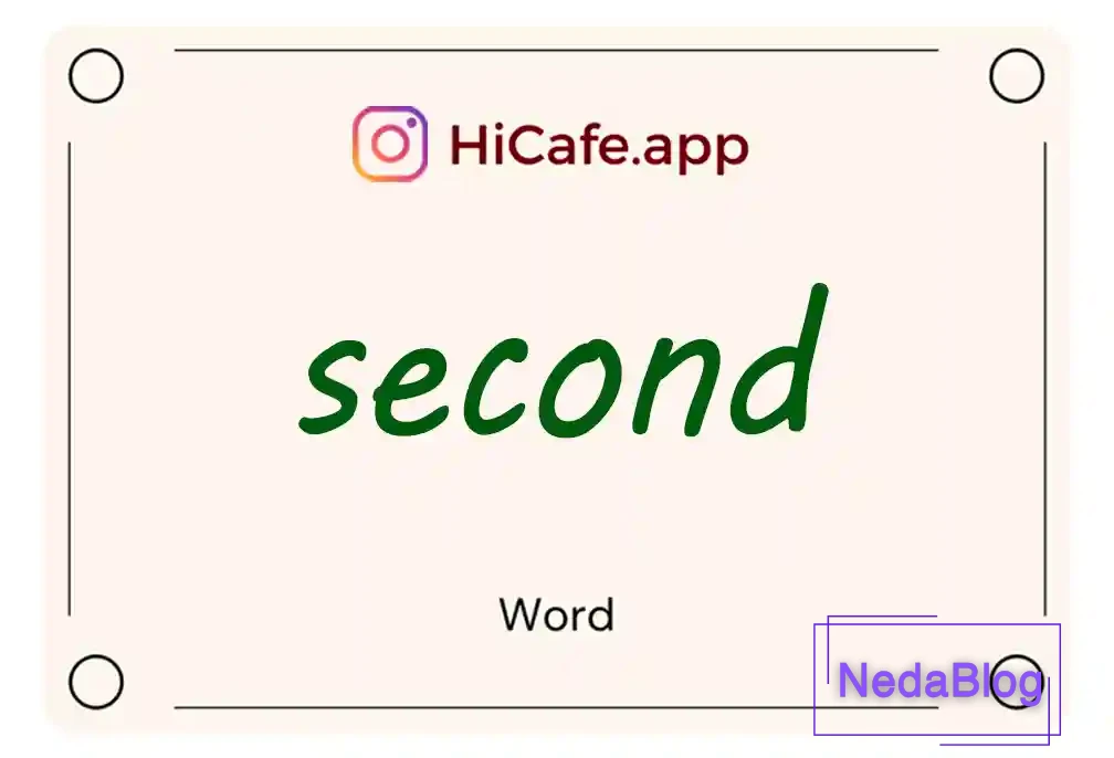 Meaning and usage of second word