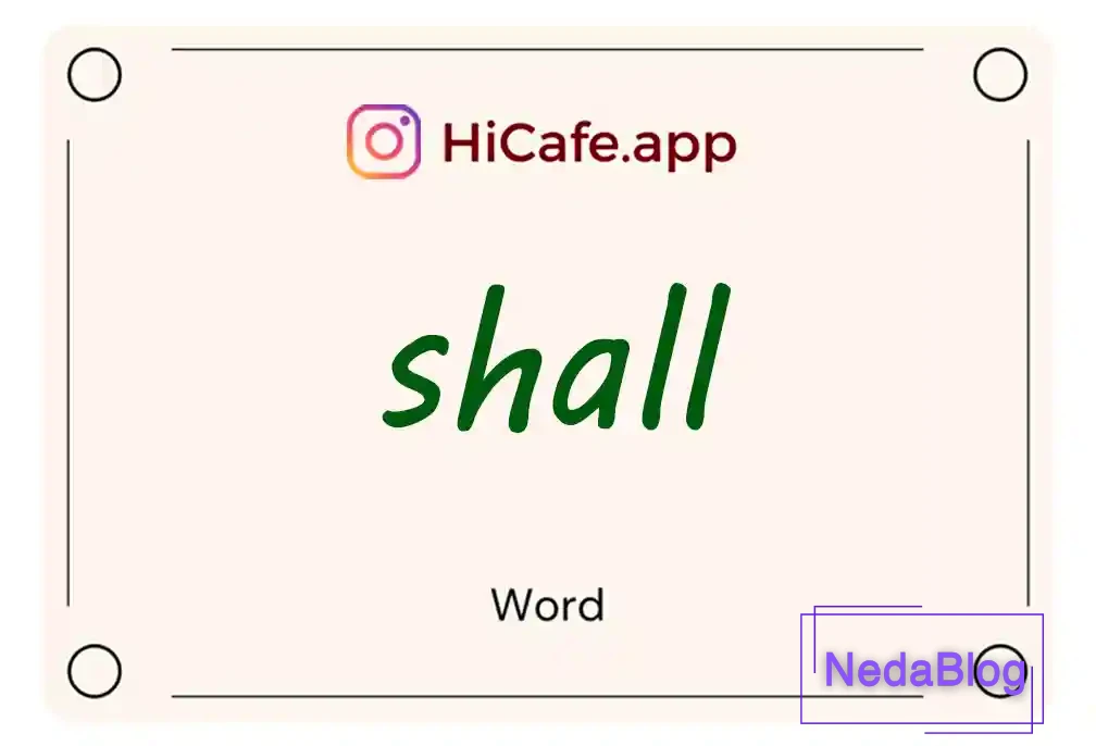 Meaning and usage of shall word