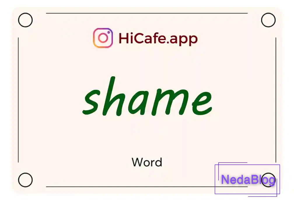 Meaning and usage of shame word