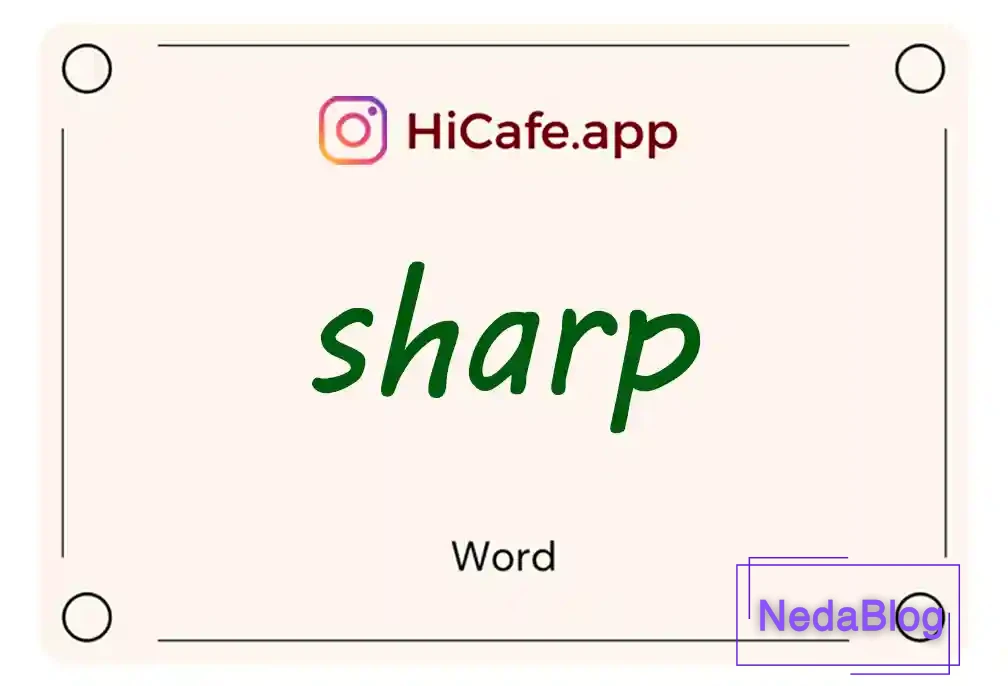 Meaning and usage of sharp word