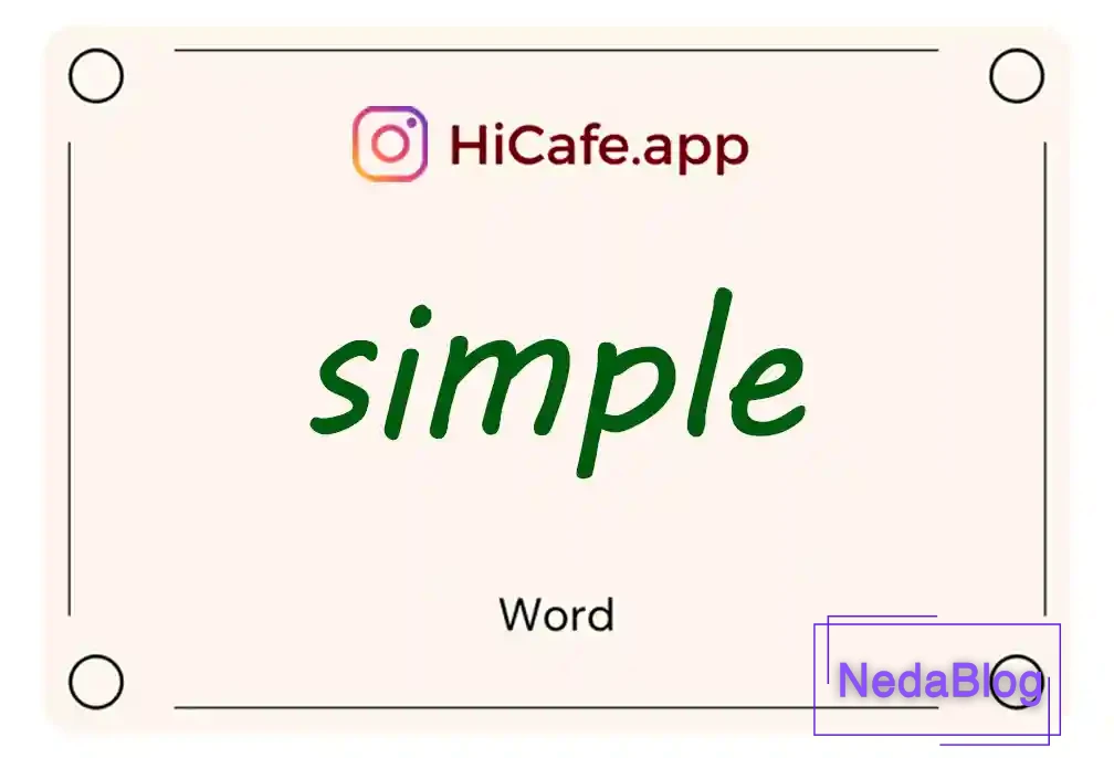 Meaning and usage of simple word