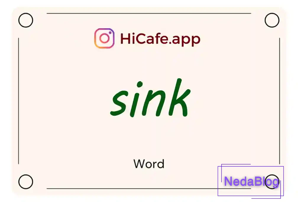 Meaning and usage of sink word