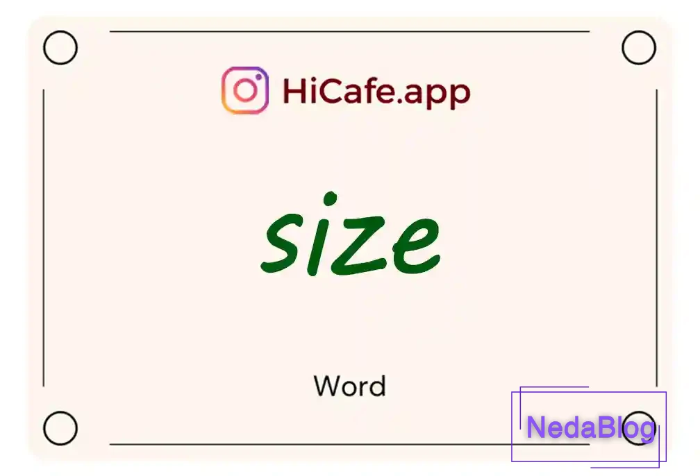 Meaning and usage of size word