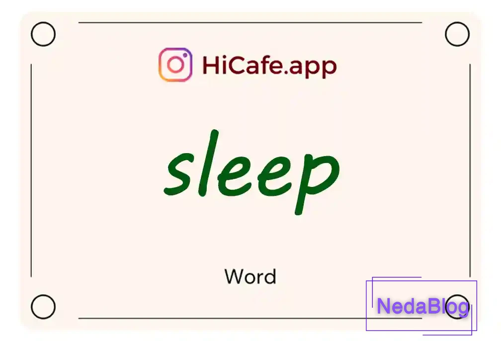 Meaning and usage of sleep word