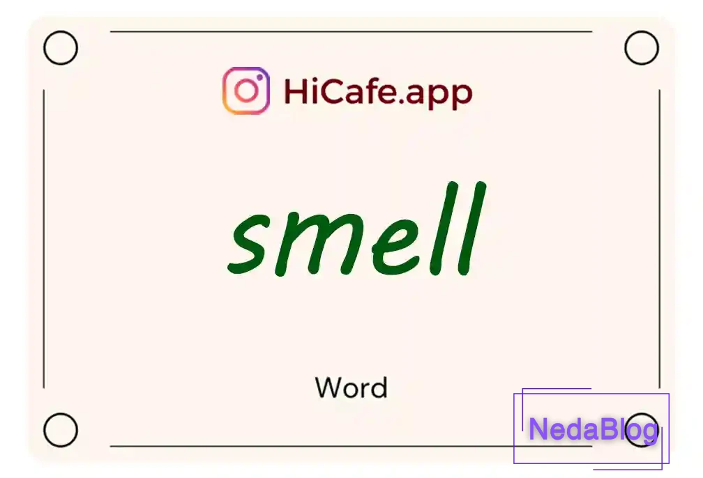 Meaning and usage of smell word