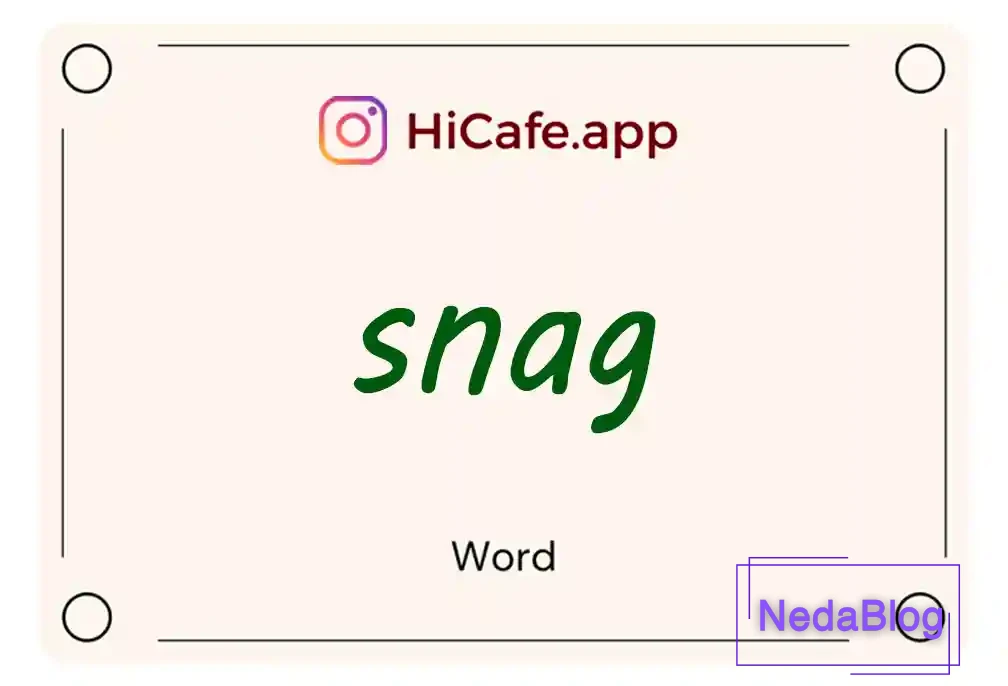 Meaning and usage of snag word