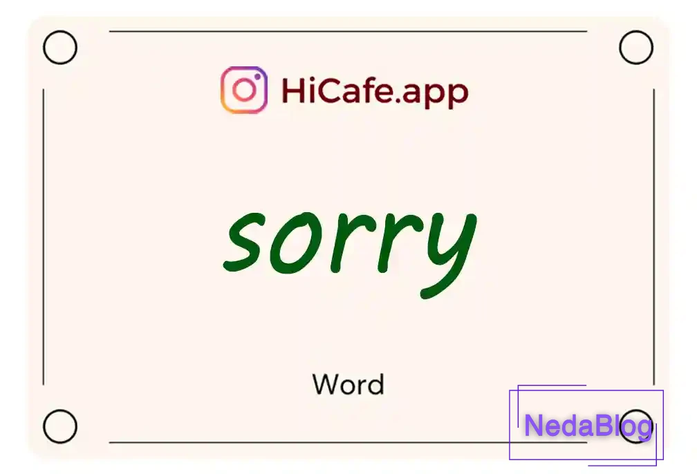 Meaning and usage of sorry word