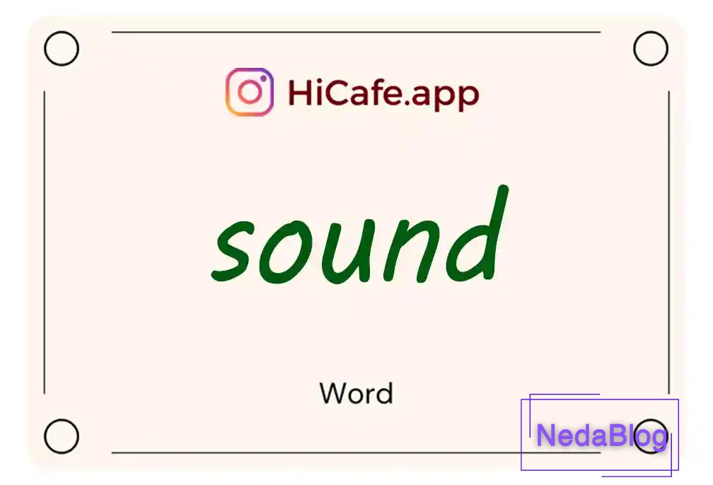 Meaning and usage of sound word