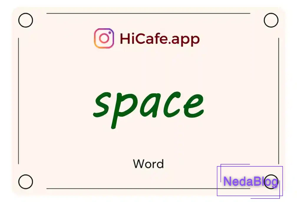 Meaning and usage of space word