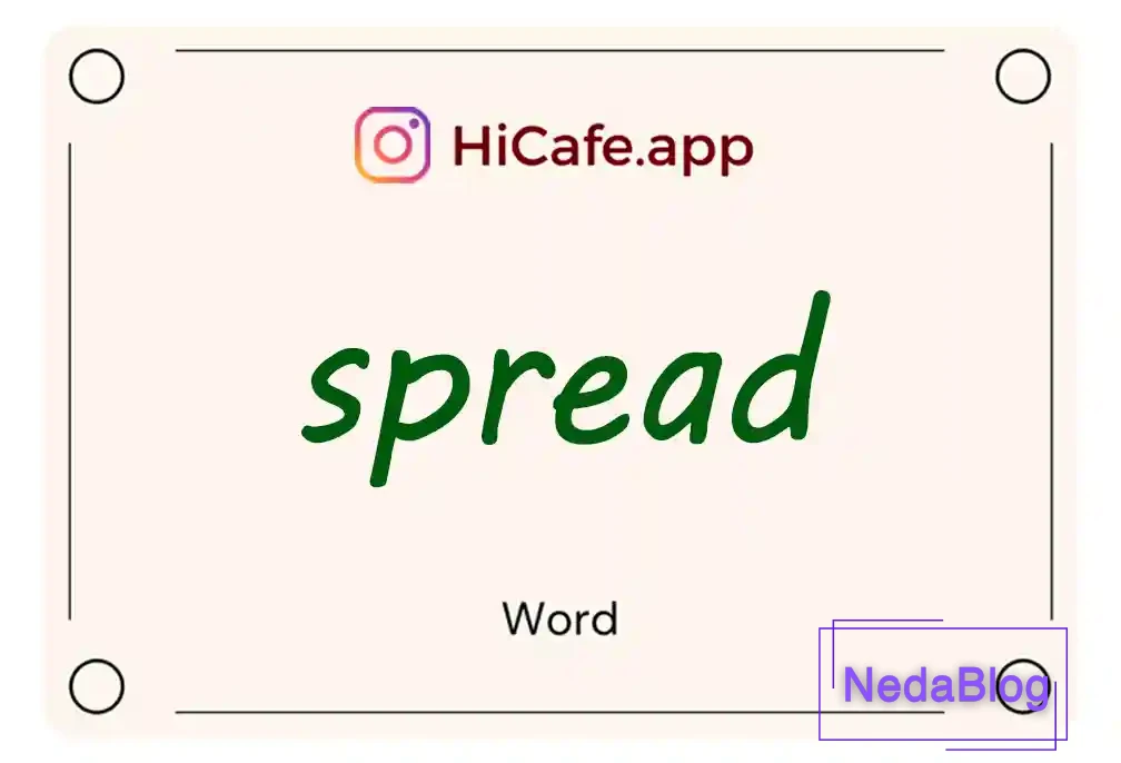 Meaning and usage of spread word