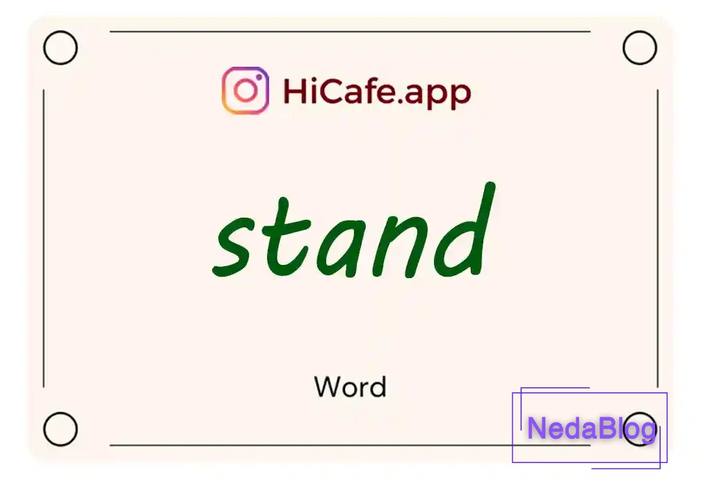 Meaning and usage of stand word