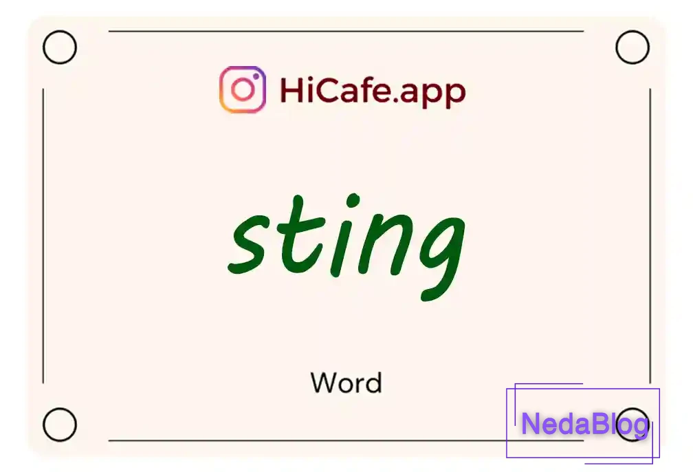 Meaning and usage of sting word