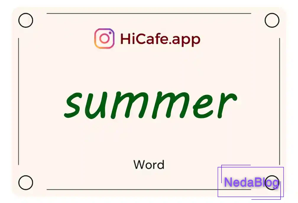 Meaning and usage of summer word