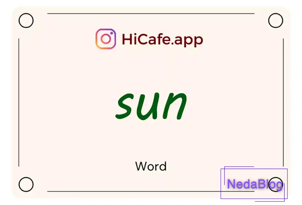 Meaning and usage of sun word