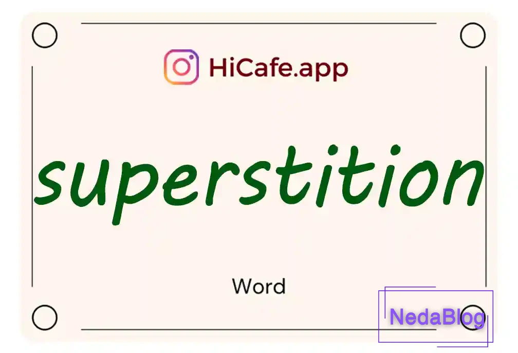 Meaning and usage of superstition word
