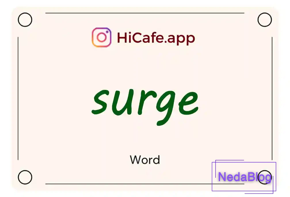 Meaning and usage of surge word