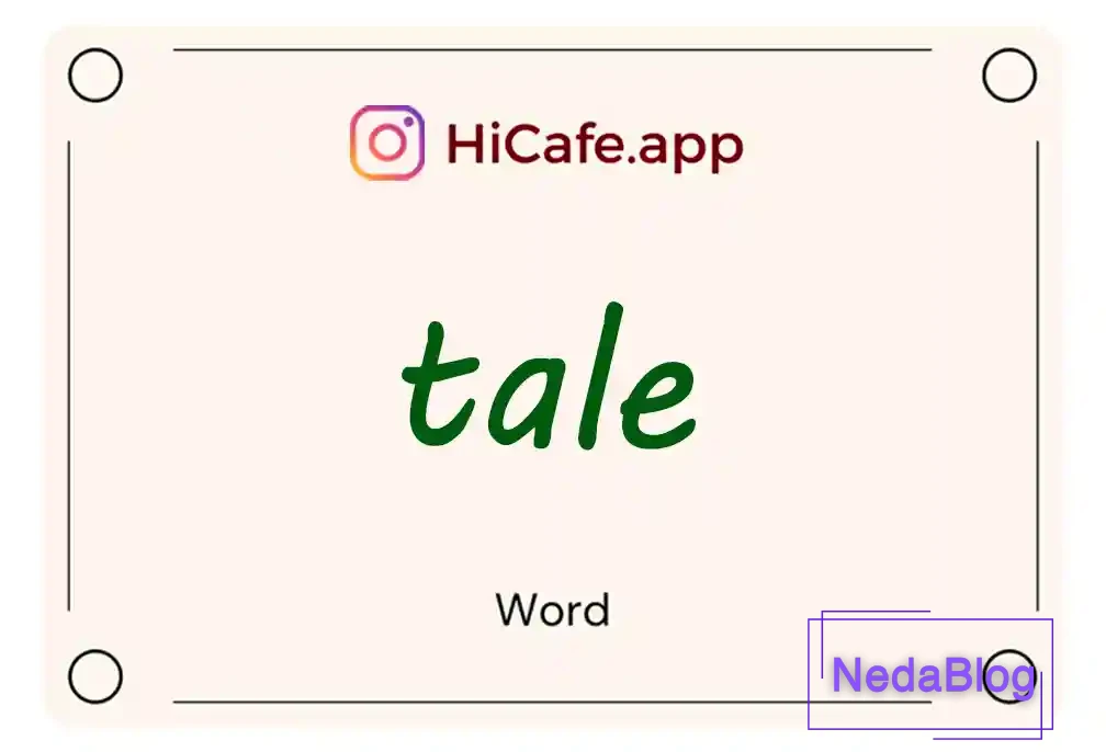 Meaning and usage of tale word