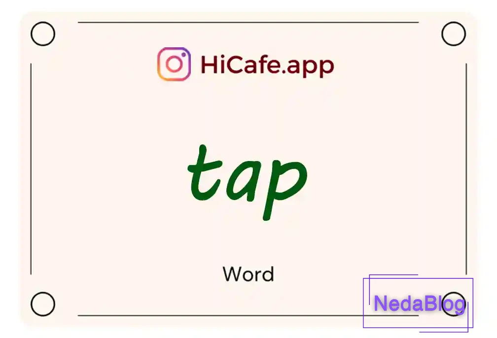 Meaning and usage of tap word