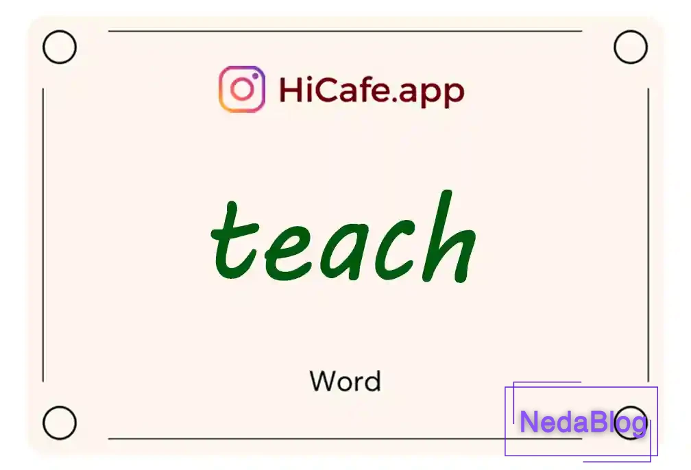 Meaning and usage of teach word