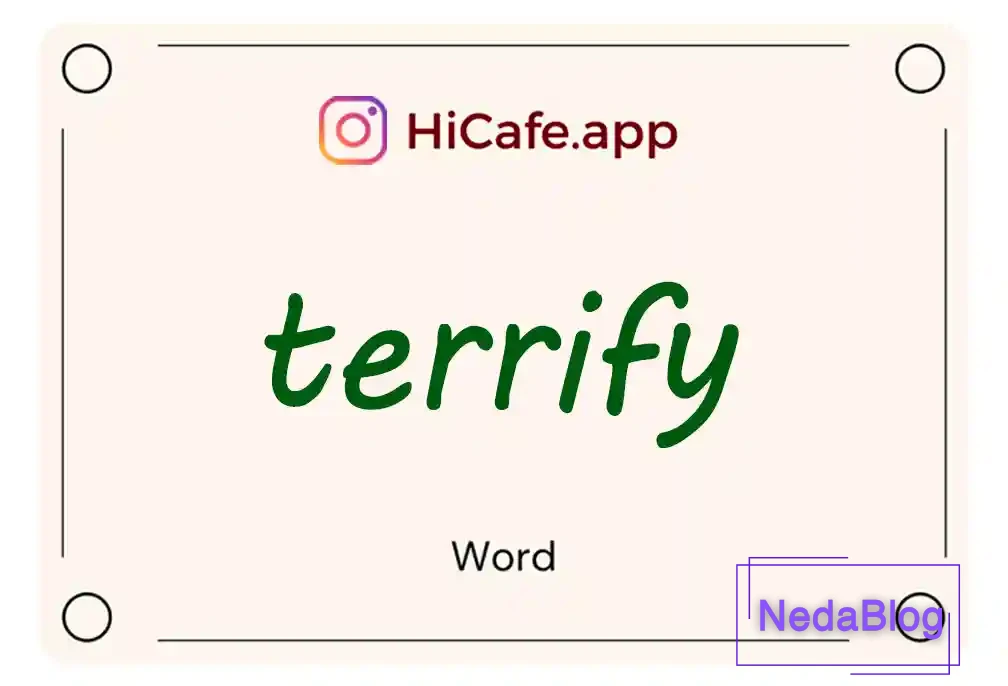 Meaning and usage of terrify word