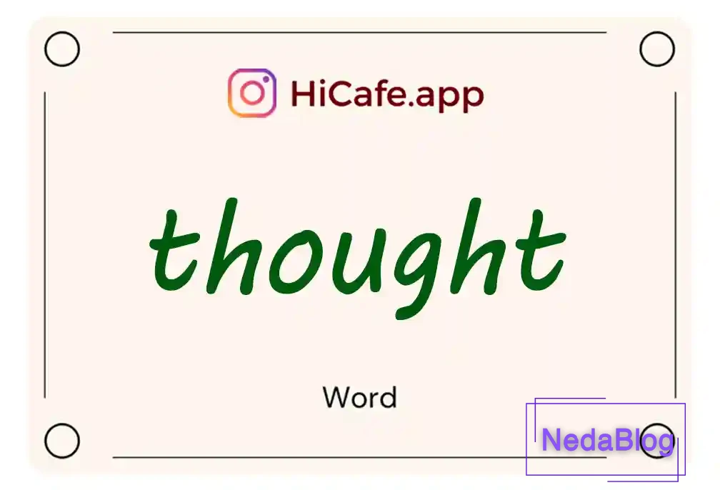 Meaning and usage of thought word