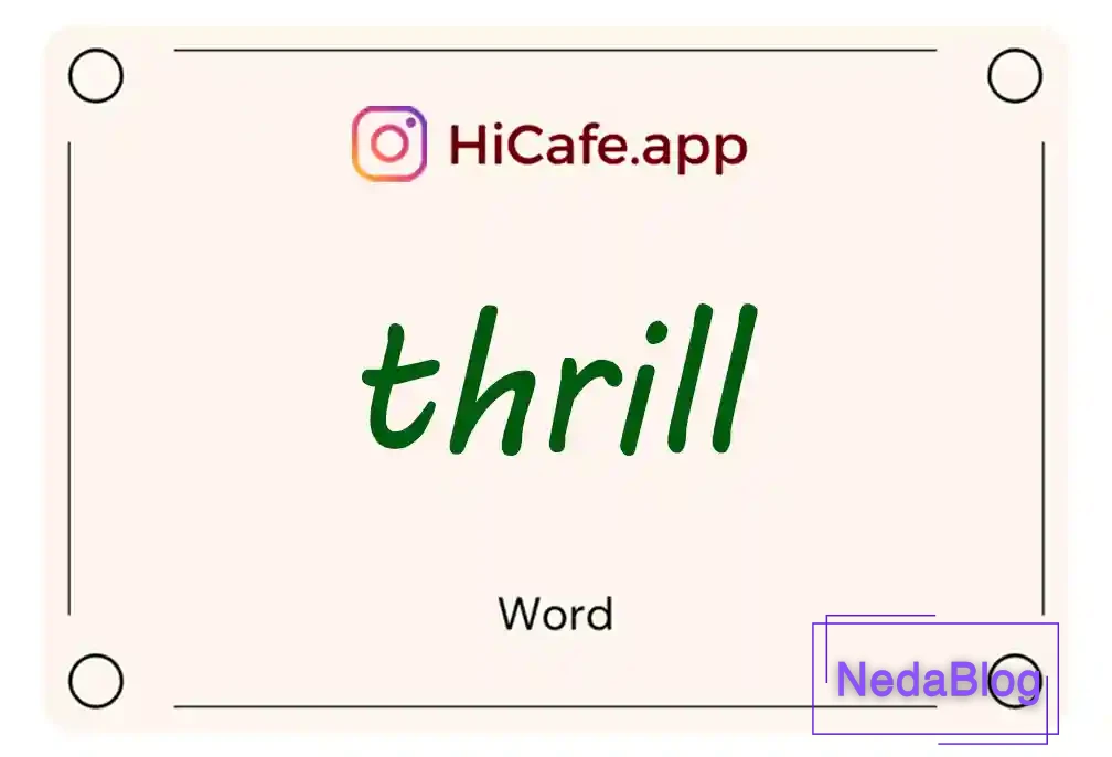 Meaning and usage of thrill word