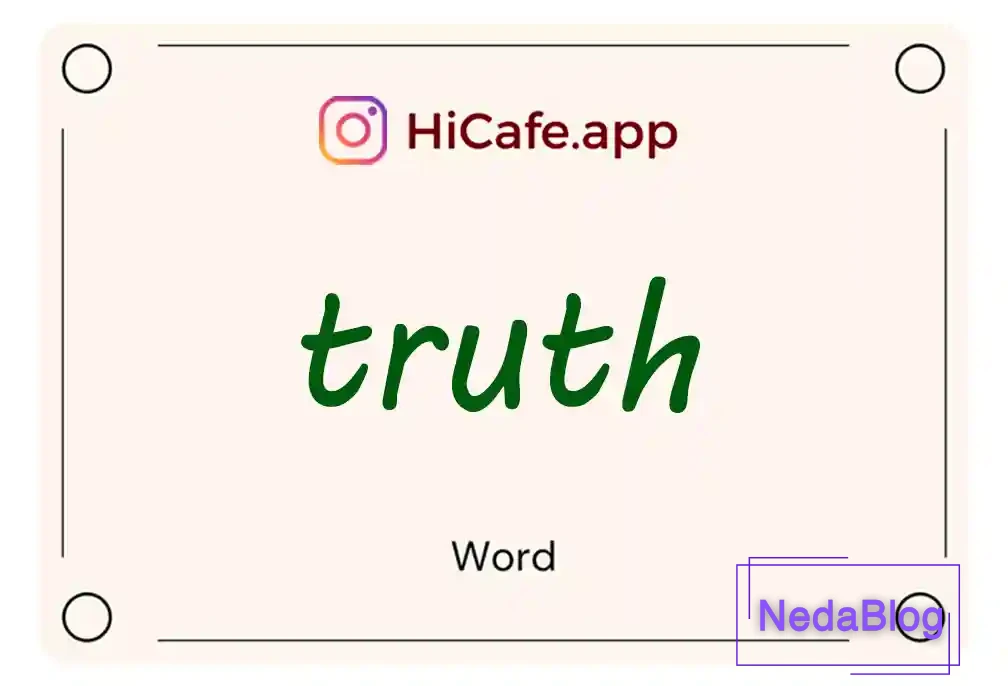 Meaning and usage of truth word