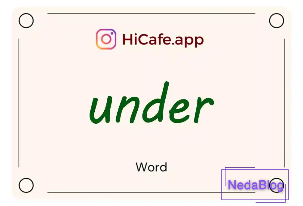 Meaning and usage of under word