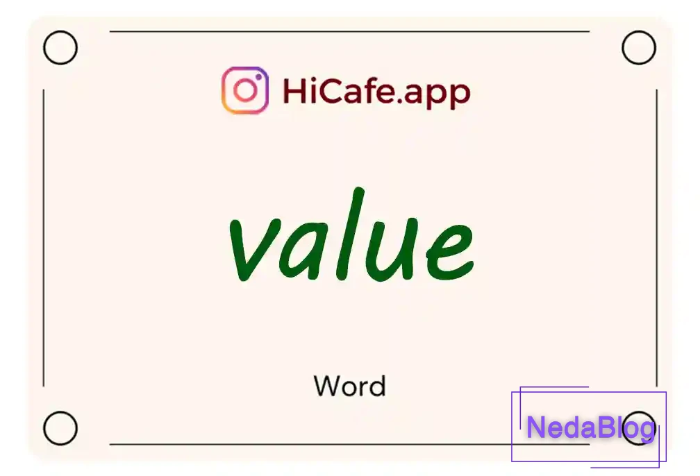 Meaning and usage of value word