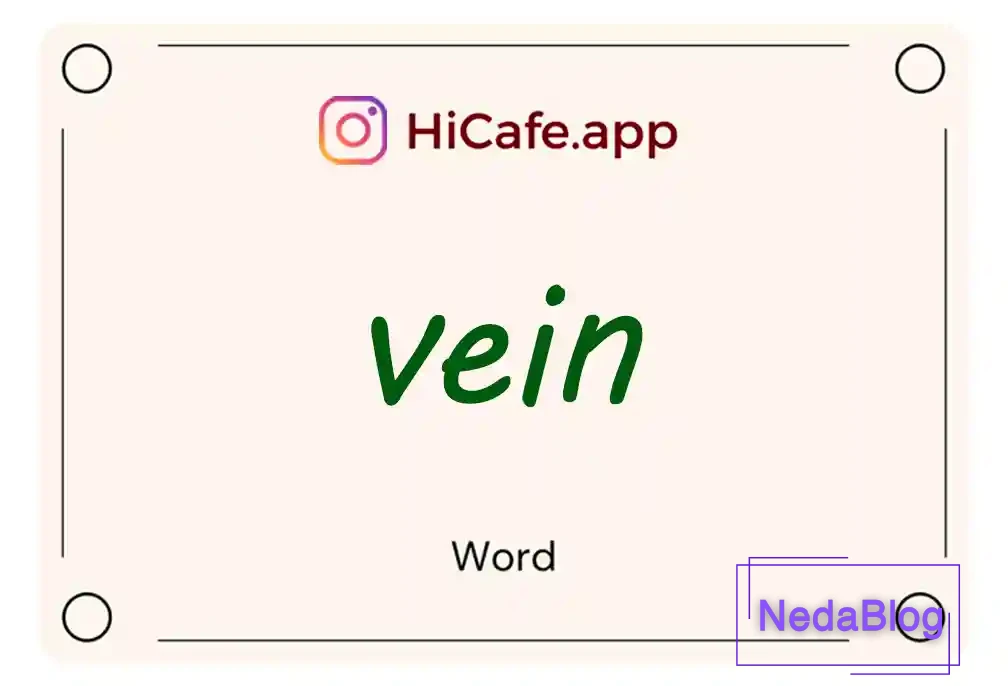Meaning and usage of vein word
