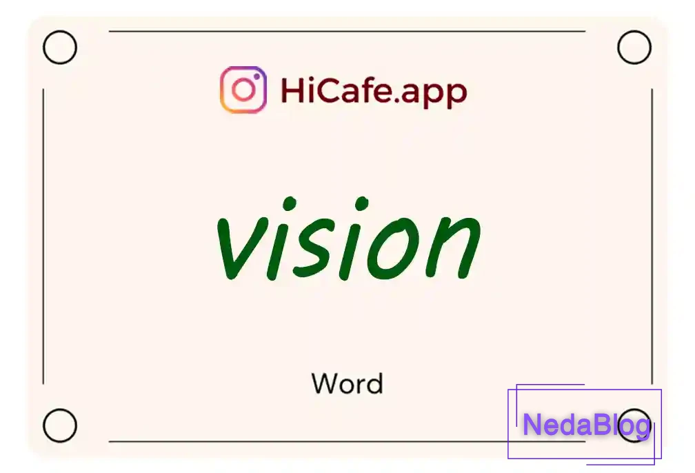 Meaning and usage of vision word