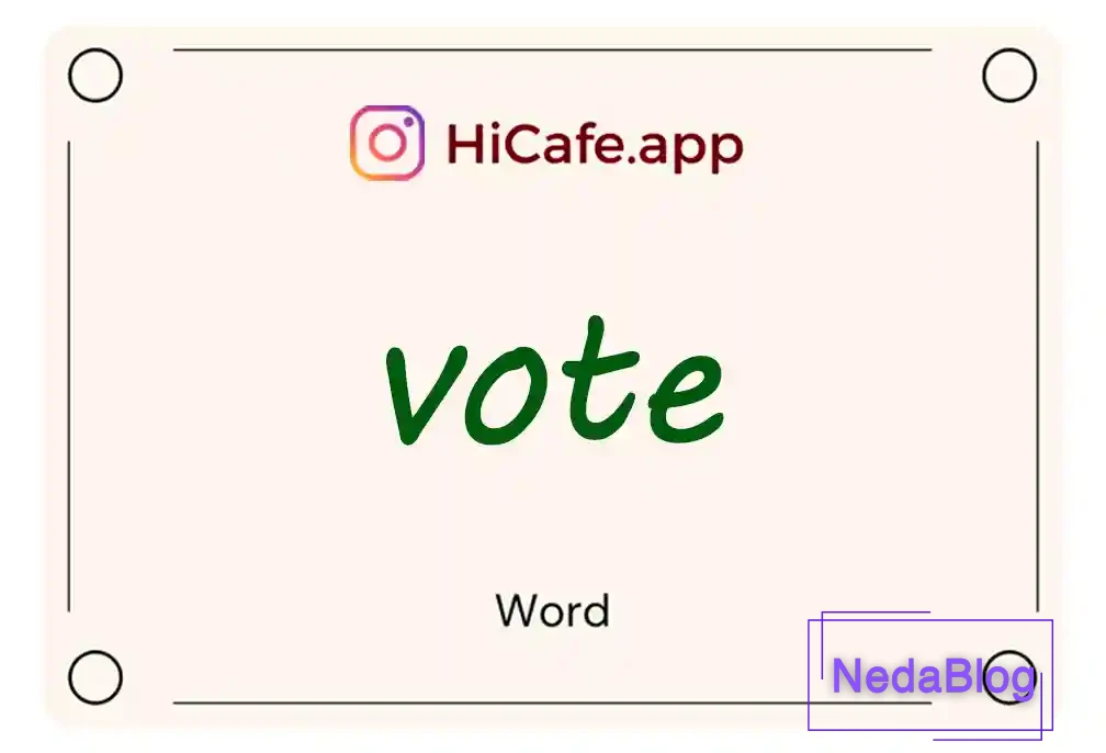 Meaning and usage of vote word