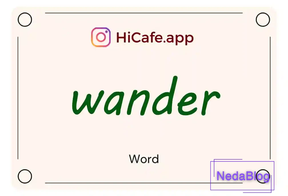 Meaning and usage of wander word